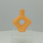 CASTIÇAL HOME&CO CERÂMICA 18x15x5cm LARANJA