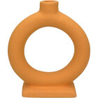 Castiçal Home&co Cerâmica 18x16x6cm Laranja