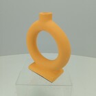 Castiçal Home&co Cerâmica 18x16x6cm Laranja