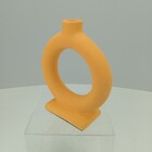 Castiçal Home&co Cerâmica 18x16x6cm Laranja