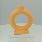 Castiçal Home&co Cerâmica 18x16x6cm Laranja