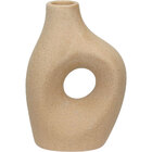 Castiçal Home&co Cerâmica 19x13x7cm Bege