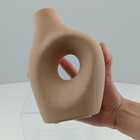 Castiçal Home&co Cerâmica 19x13x7cm Bege