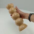 Castiçal Home&co Cerâmica 25x8x8cm Estilo Madeira