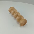 Castiçal Home&co Cerâmica 25x8x8cm Estilo Madeira