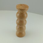 Castiçal Home&co Cerâmica 25x8x8cm Estilo Madeira