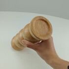 Castiçal Home&co Cerâmica 25x8x8cm Estilo Madeira