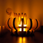 Castiçal Lótus Com Vela Eletrônica