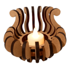 Castiçal Lótus Com Vela Eletrônica