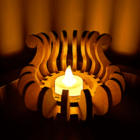 Castiçal Lótus Com Vela Eletrônica