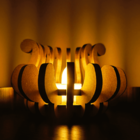 Castiçal Lótus Com Vela Eletrônica