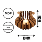 Castiçal Lótus Com Vela Eletrônica