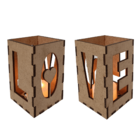 Castiçal Love Com Vela Eletrônica