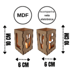 Castiçal Love Com Vela Eletrônica - Marrom