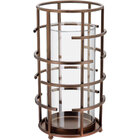 Castiçal Metal 31x16x16cm Dourado