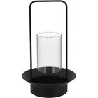 Castiçal Metal 32x19x19cm Preto