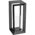 Castiçal Metal 38x16x16cm Cinza