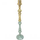 Castiçal Metal Cinza  Grambello- 41x9x9 Cm