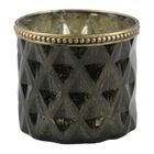 Castical Metal Dourado E Vidro Verde 9cm X 8cm