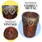 Castical Metal E Vidro - Dourado Vintage