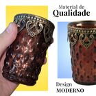 Castical Metal E Vidro - Dourado Vintage