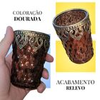 Castical Metal E Vidro - Dourado Vintage