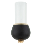 Castiçal Metal Preto/dourado 10x38cm