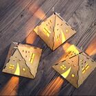 Castiçal Oca Com Vela Eletrônica  Mdf Cru