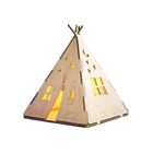 Castiçal Oca Com Vela Eletrônica  Mdf Cru