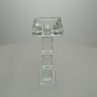 Castiçal Porta Vela Decorativo Cristal 28x9x9cm Transparente