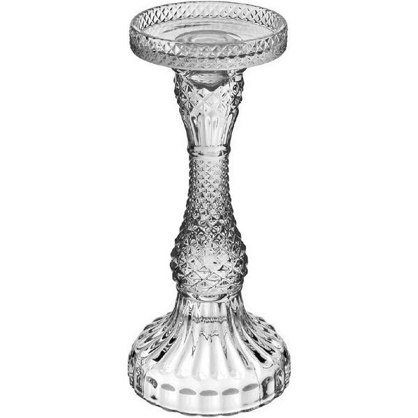 Castiçal Porta Vela Decorativo Home&co Eco Crystal 22x9x9cm T