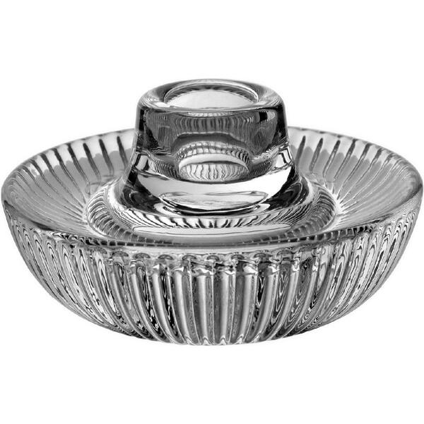 Castiçal Porta Vela Decorativo Home&co Vidro 5x10x10cm Transp