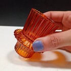 Castiçal Porta Vela Decorativo Home&co Vidro 7x6x6cm Âmbar