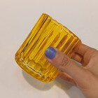 Castiçal Porta Vela Decorativo Home&co Vidro 8x7x7cm Amarelo