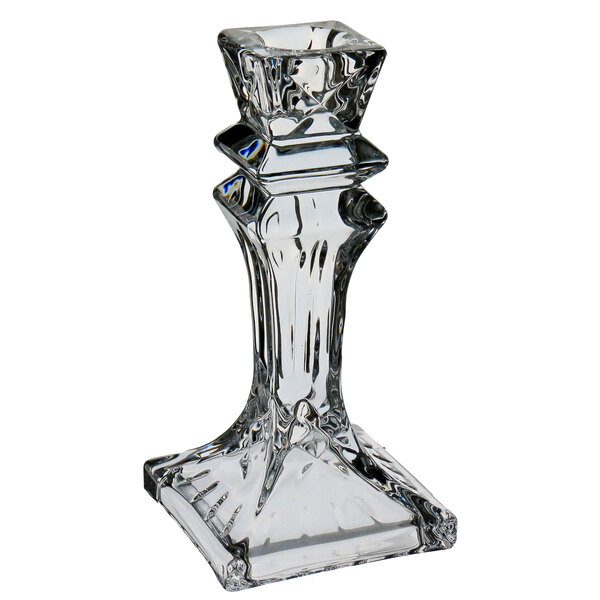 Castiçal Porta Vela Quadrado Home&co Eco Crystal 15x8x8cm Tra