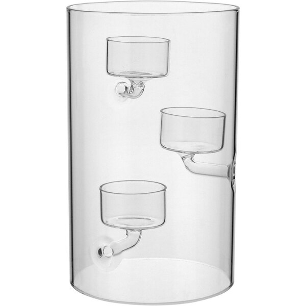 Castiçal Porta Velas Decorativo 3 Velas Borossilicato 20x12x1