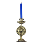 Castiçal Sol E Lua Em Latão Artesanal