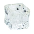 Castiçal/suporte Cubo De Gelo De Vidro Decorativo 4,6x4,4cm