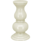 Castiçal Suporte Para Vela 24x12x12cm Cerâmica Creme