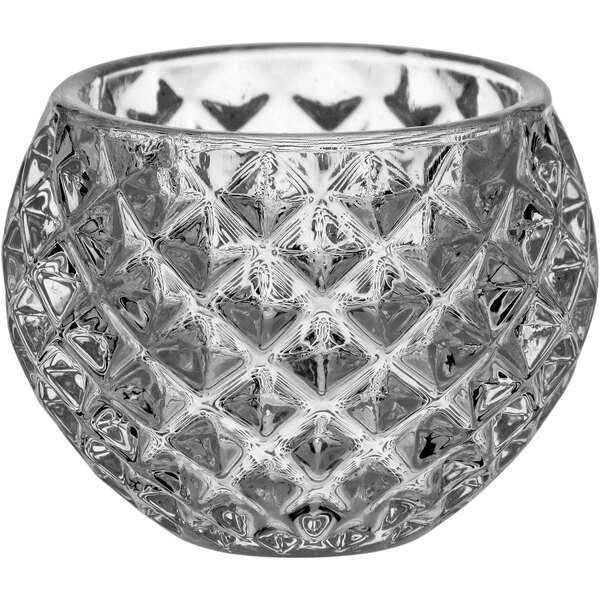 Castiçal Suporte Para Vela 6x8x8cm Vidro Transparente