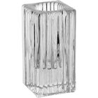 Castiçal Suporte Para Vela 8x4x4cm Vidro Transparente