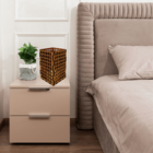 Castiçal Tabuleiro Com Vela Eletrônica - Marrom