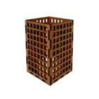 Castiçal Tabuleiro Com Vela Eletrônica - Marrom