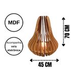 Castiçal Talismã Com Vela Eletrônica - Marrom