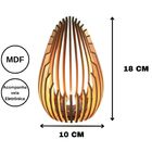 Castiçal Tulipa Com Vela Eletrônica  Mdf Cru