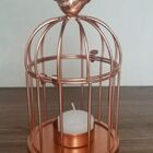 Castiçal Vela Estilo Nórdico - Gaiola Rose