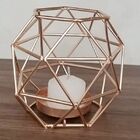 Castiçal Vela Estilo Nórdico - Geométrico Ouro Cp