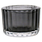 Castiçal Vidro Cinza Superior 4x6x6cm