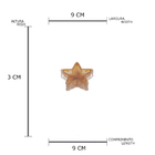 Castical Vidro Five Points Star Ambar 9x9x2,7 Cm