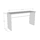 Catar Mesa Catar Escrivaninha 135x44cm - Branco